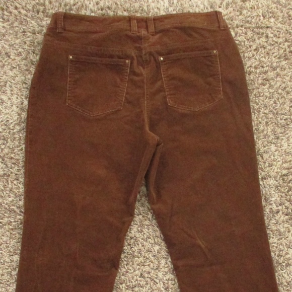 Chico's Pants Women's 1 Brown Corduroy Straight Leg Stretch - Picture 4 of 8